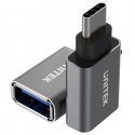 UNITEK Y-A025CGY kaapelin sukupuolenvaihtaja USB Type-C USB Type-A Metallinen UNITEK Y-A025CGY kaapelin sukupuolenvaihtaja USB Type-C USB Type-A Metallinen