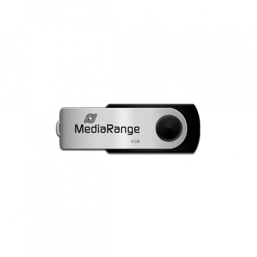 MediaRange MR907 USB-välkmälu 4 GB USB Type-A / Micro-USB 2.0 Must, Hõbe – 3