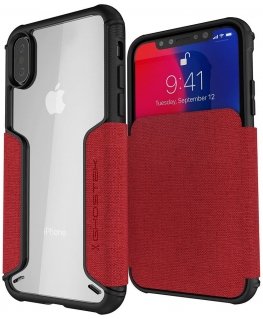 Ghostek Exec 3 mobiliojo telefono dėklas 16,5 cm (6.5") Piniginės tipo Raudona