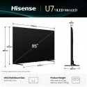 Hisense 85U7Q 2,16 m (85") 4K Ultra HD Nutiteleri funktsioon WiFi Must 450 cd/m²