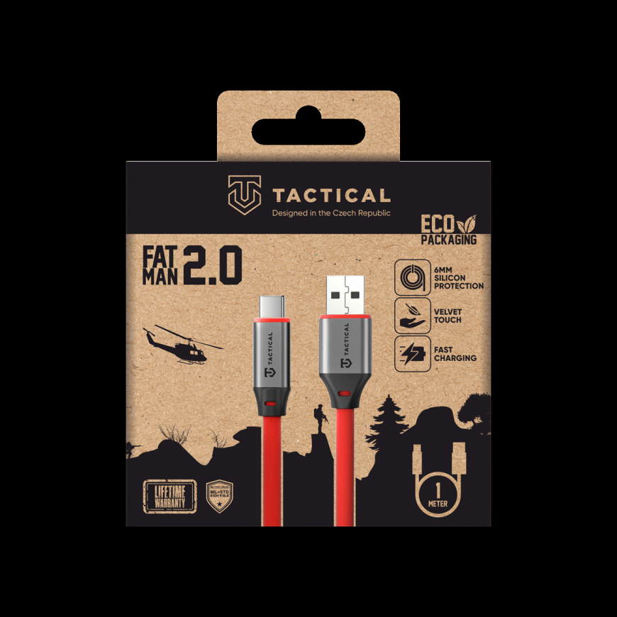 Tactical Fat Man 2.0 Cable USB-A|USB-C 1m Red