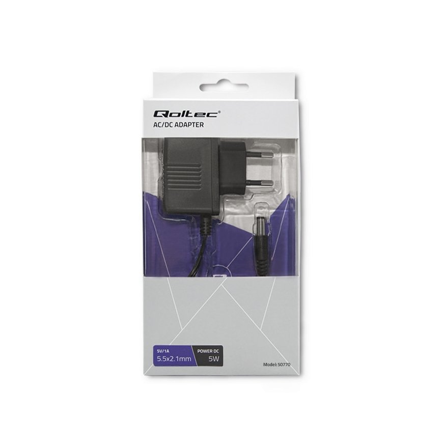 Qoltec 50770 strāvas adapteris & pārveidotājs Iekštelpas 5 W Melns – 3