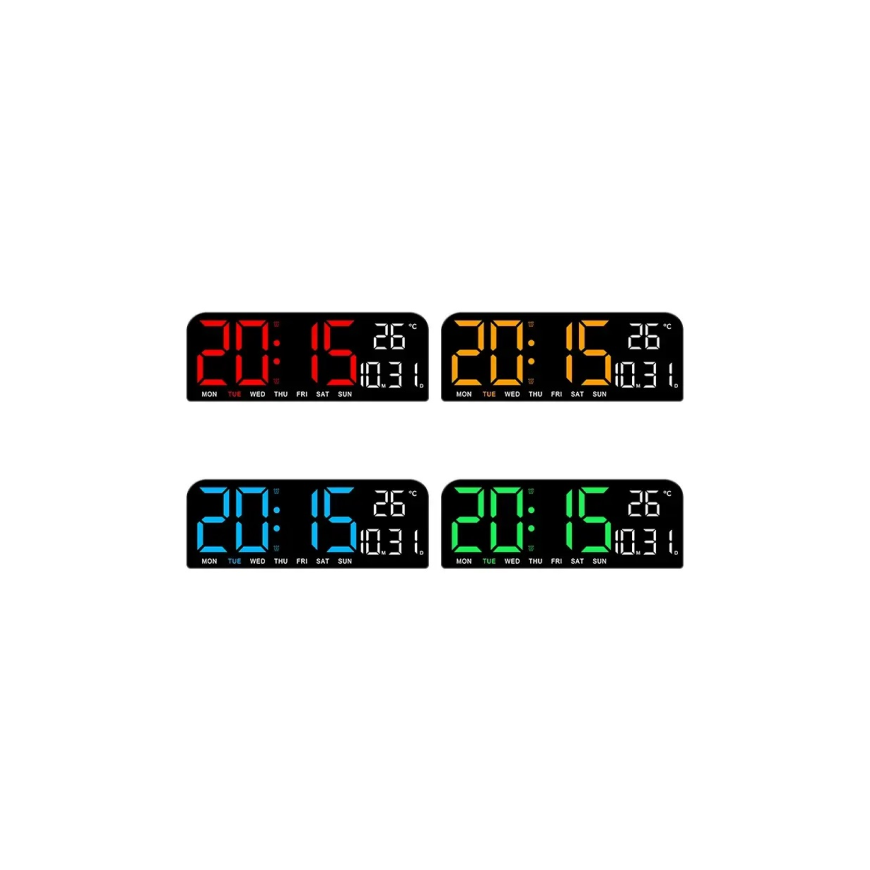 Blackmoon GH0707 LED clock with thermometer (mix colors)