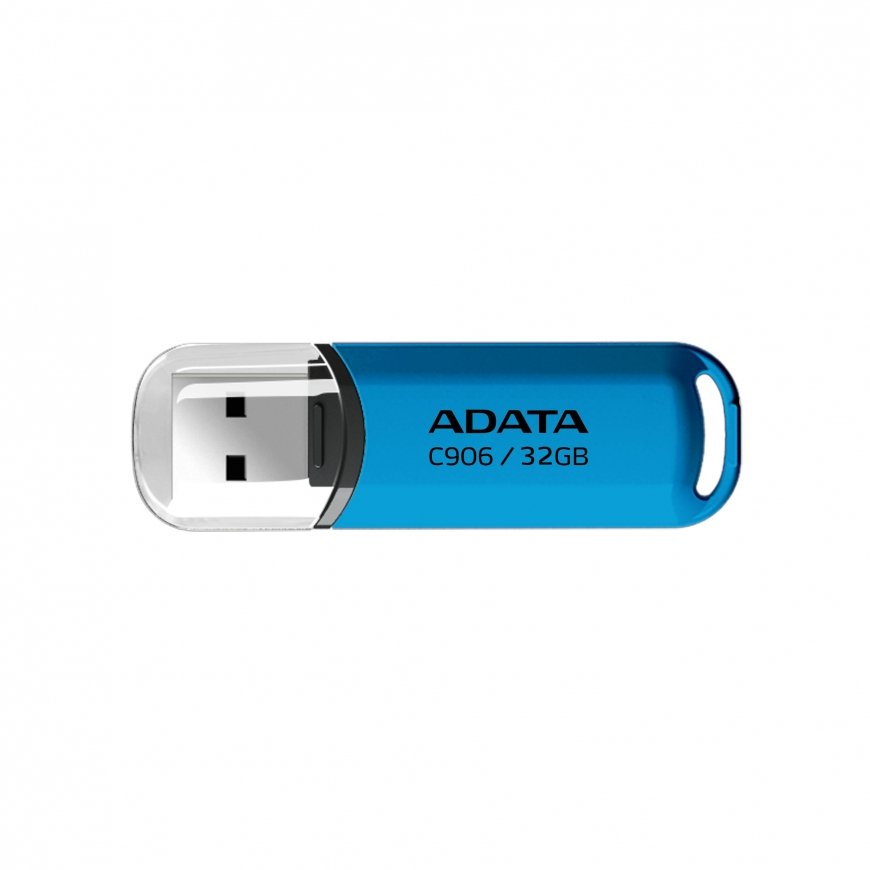 ADATA AC906-32G-RWB USB zibatmiņa 32 GB USB Type-A 2.0 Zils, Caurspīdīgs