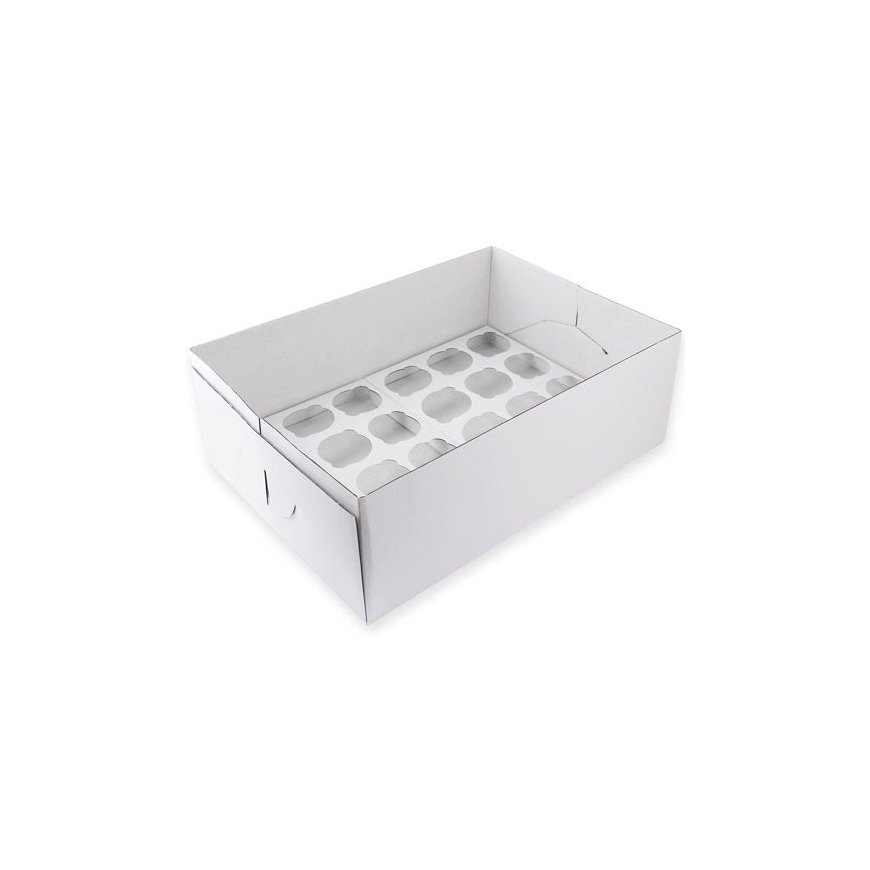 PME Cupcake box cake storage container Rectangular Carton White – 2