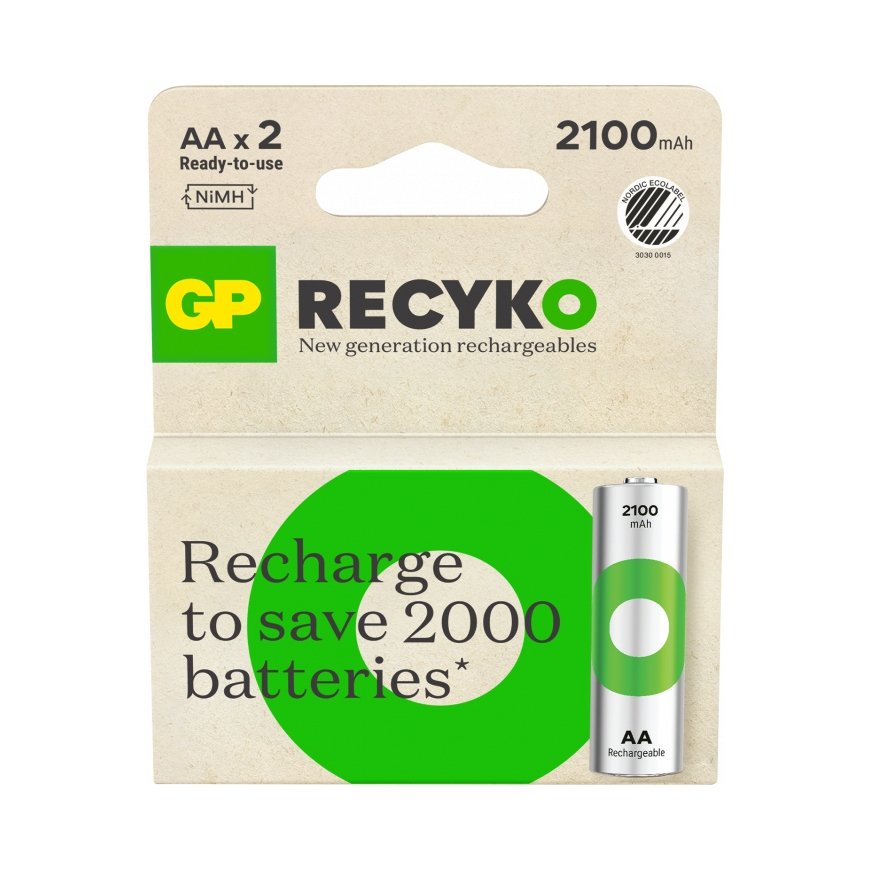 GP Batteries 201239 majapidamispatarei Laaditav patarei AA Nikkel-metallhüdriid (NiMH) – 2