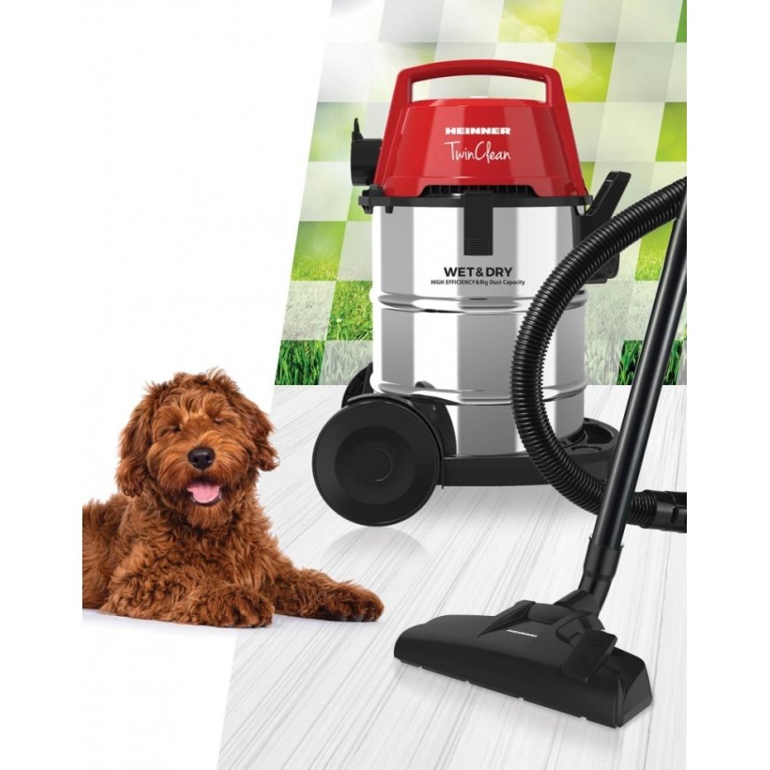 Heinner HVC-MWD1400RD putekļusūcējs 21 L Sauss/slapjš 1400 W Putekļu maiss – 3