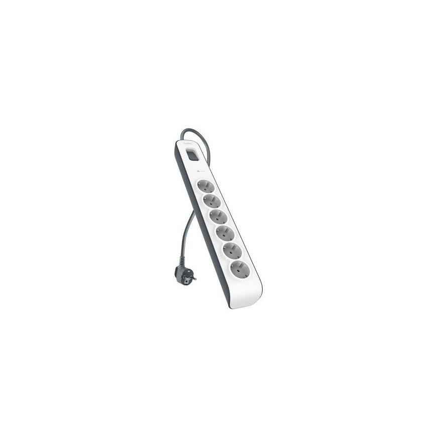 Belkin BSV603VF2M-V2 pārsprieguma aizsargs Pelēks, Balts