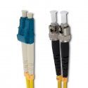 Qoltec 54070 InfiniBand- ja kuituoptiikkakaapeli 5 m LC ST Keltainen