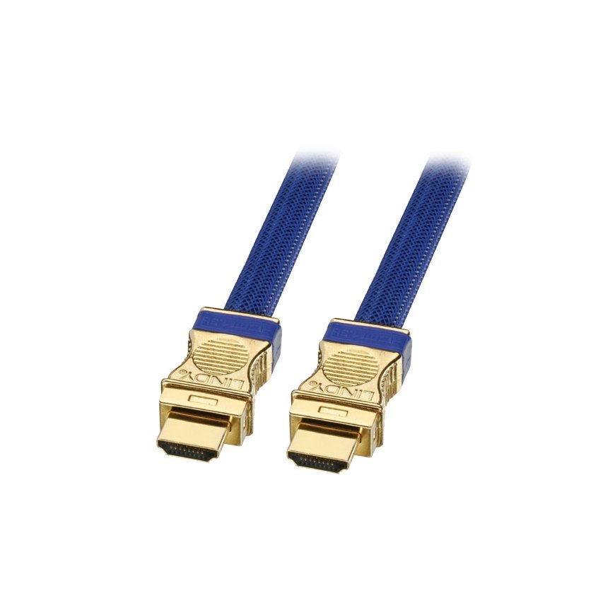 Lindy 0.5m Gold HDMI Cable HDMI kabelis 0,5 m HDMI A tipo (standartinis) Mėlyna