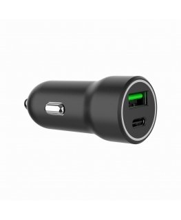 Gembird TA-UC-A2PDQC20-CAR-01 mobile device charger Universal Black Cigar lighter Fast charging Auto