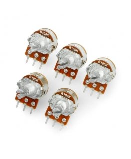 Oem Sukamasis potenciometrs 100kΩ taisns ar slēdzi 1/8W - 5gab.