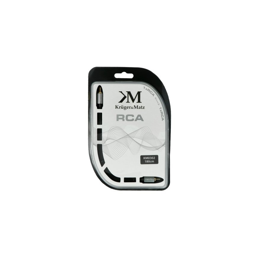 Kruger & Matz RCA - RCA kabelis 1,8 m – 2