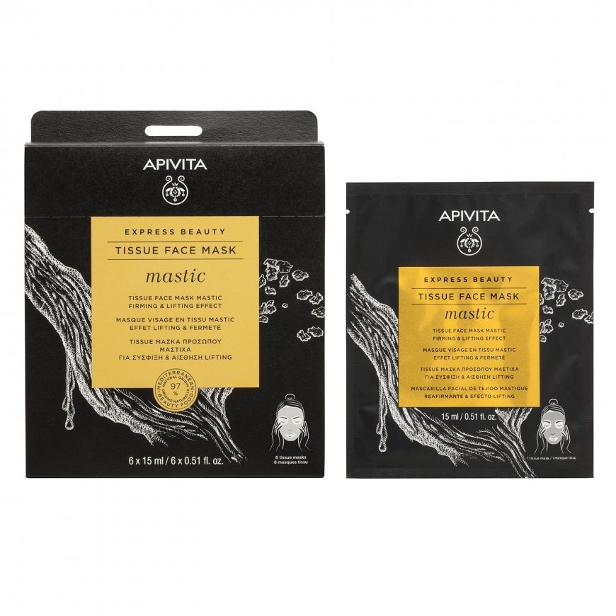 Apivita Express Beauty tonizējoša un paceljoša sejas audu maska 15 ml