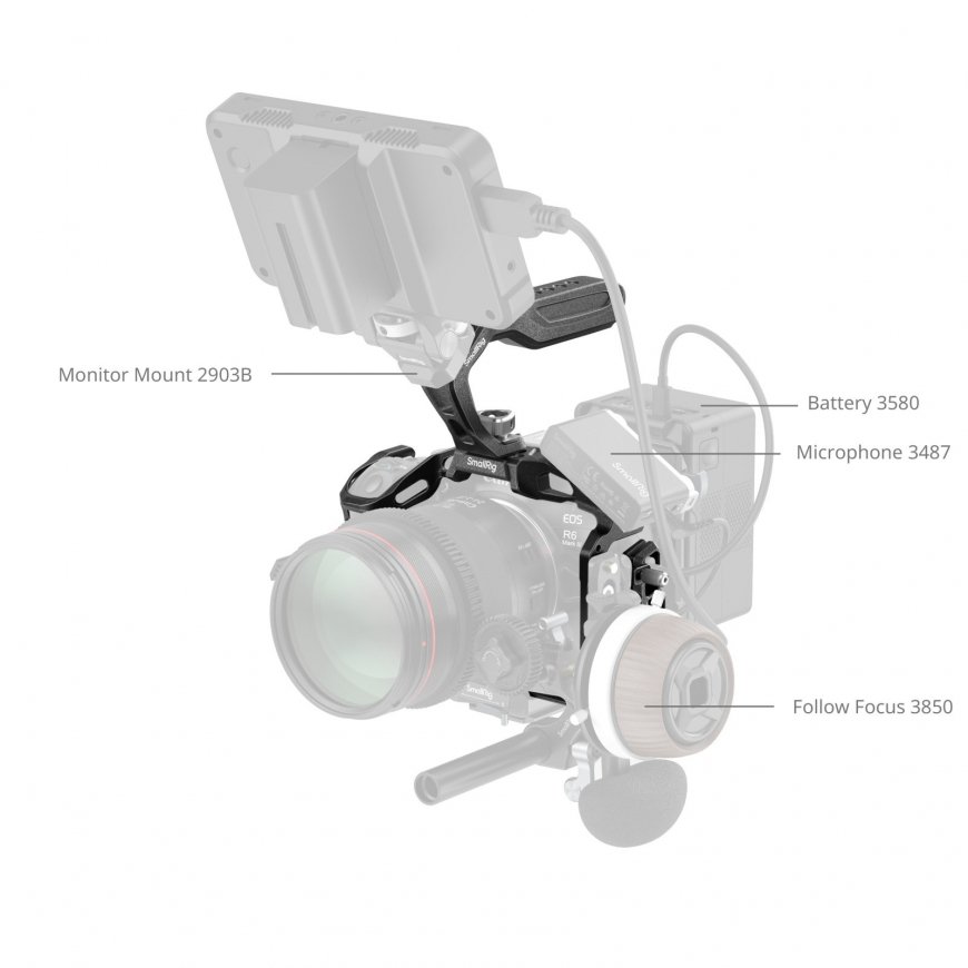 SmallRig 5960 kameran suojakotelo 1/4, 3/8" musta – 3