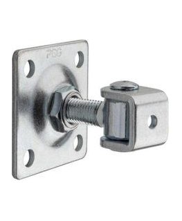 PSG 61.018.01 hinge with plate 80x80x3mm - M16 thread (adjustable, galvanized ring)