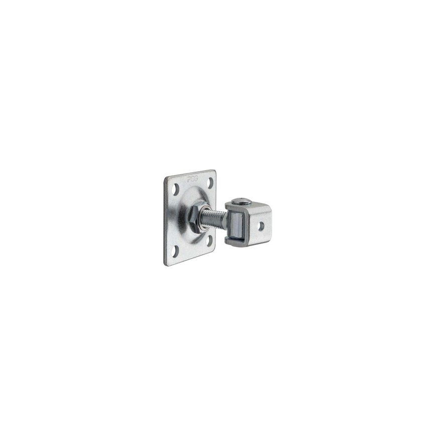 PSG 61.018.01 hinge with plate 80x80x3mm - M16 thread (adjustable, galvanized ring) – 2