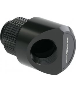 Barrow adapter 45 kraadi G1/4 tolli emase ühendusele G1/4 tolli isasele ühendusele - pööratav, must