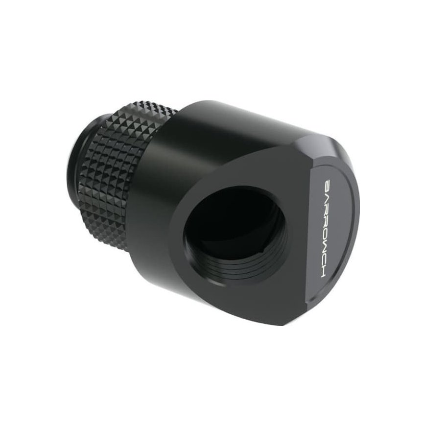 Barrow 45-degree G1/4 inch female to G1/4 inch male adapter - rotatable, black
