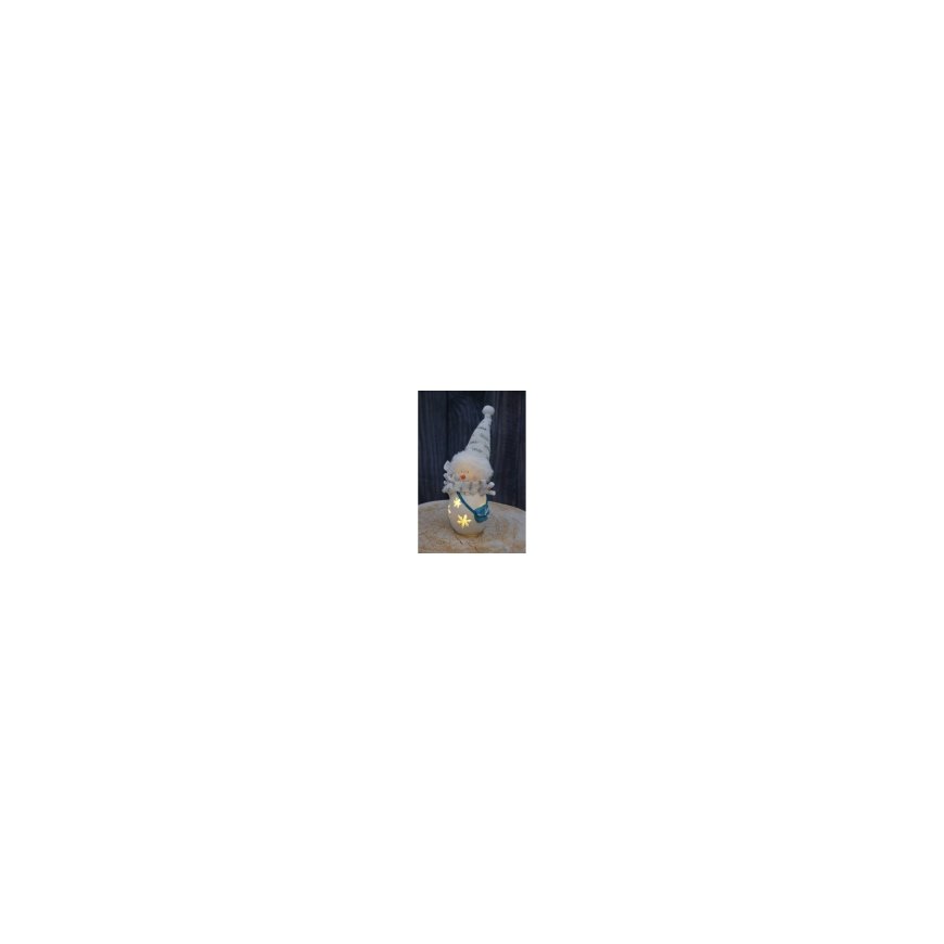 Saska Garden GNOME DECORATIVE WITH MAGIC SEQUINS 35CM White – 2
