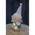Saska Garden GNOME DECORATIVE WITH MAGIC SEQUINS 35CM White Saska Garden GNOME DECORATIVE WITH MAGIC SEQUINS 35CM White