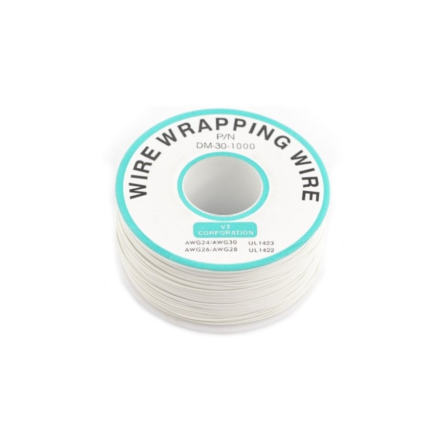 OEM Isolated PVC Coated 30AWG Wire for Winding Cables 820Ft - White