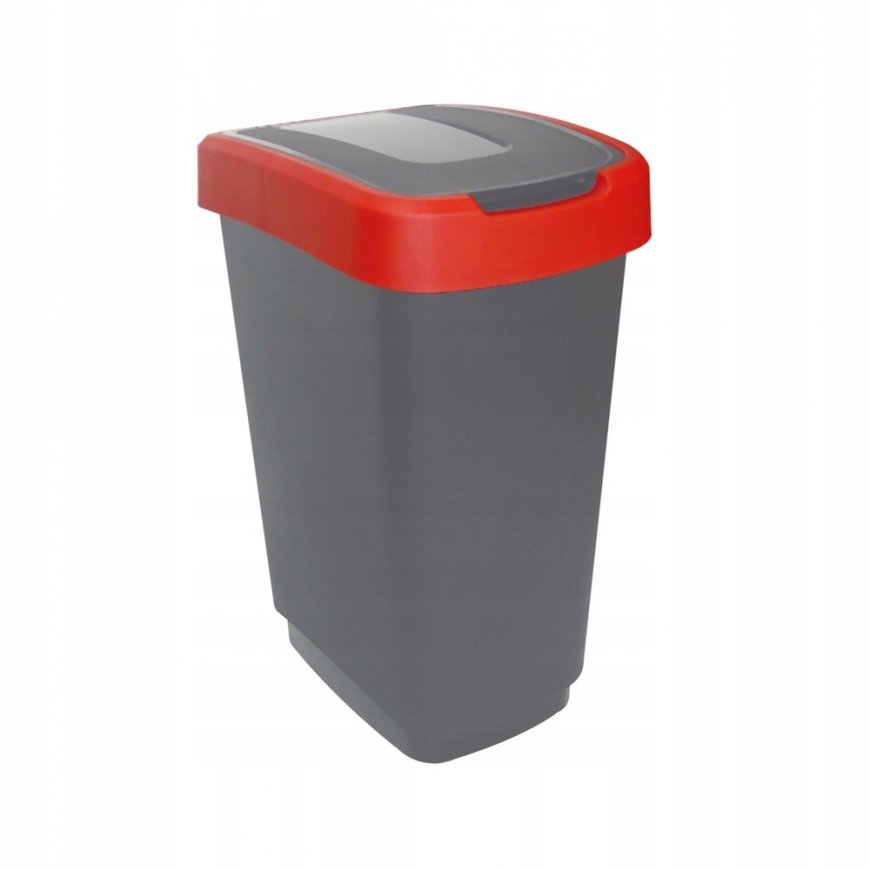JOTTA 15 l Domino Grey-Red Tilted Waste Sorting Box