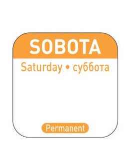 Maisto saugos lipdukai daugkartinei tarai Sobota PL RU EN 1000 vnt Hendi 850121