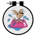 Groves Of Thame Cross Stitch Kit with Hoop "Perky Puppy" D73039 Groves Of Thame Cross Stitch Kit with Hoop "Perky Puppy" D73039