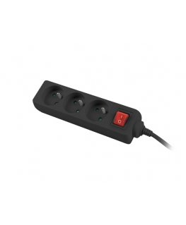 Lanberg PS1-03E-0150-BK удлинитель 1,5 m 3 розетка(и) Для помещений Черный