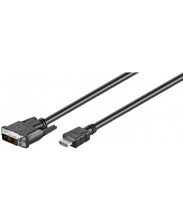 Goobay 50580 videokaapeli-adapteri 2 m HDMI DVI-D musta