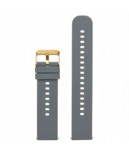 Pacific U27 rubber watch strap - dark gray/golden - 20mm
