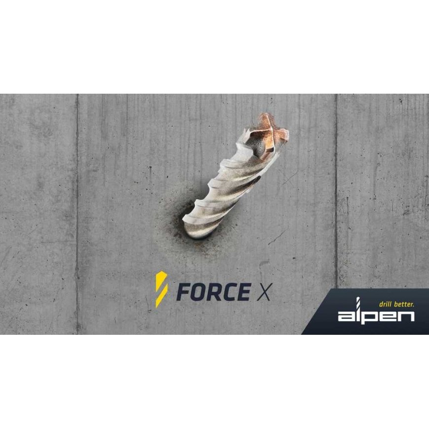 Видия сверло для железобетона SDS+, 4 грани, 6-110/50мм, FORCE X ALPEN [0080500600100] – 2