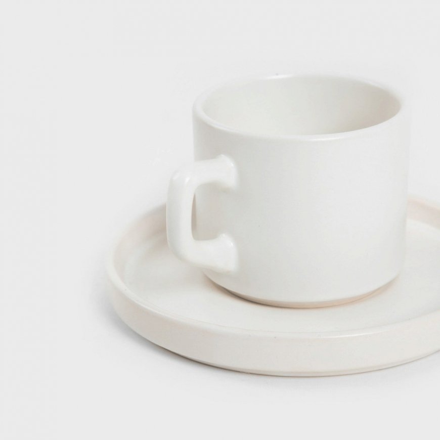 Cup with a saucer Homla FAMELIO White, 200 ml