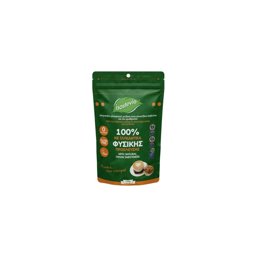 Saldiklių mišinys ISOSTEVIA, su steviolio glikozidais, 150 g