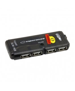 Esperanza EA112 interfeisa centrmezgls 480 Mbit/s Melns