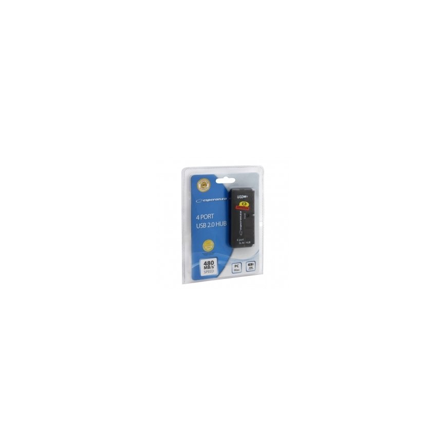 Esperanza EA112 keskitin 480 Mbit/s musta – 2