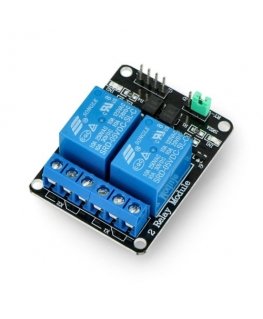Iduino relay module 2 channels with optoisolation - 10A / 250VAC contacts - 5V