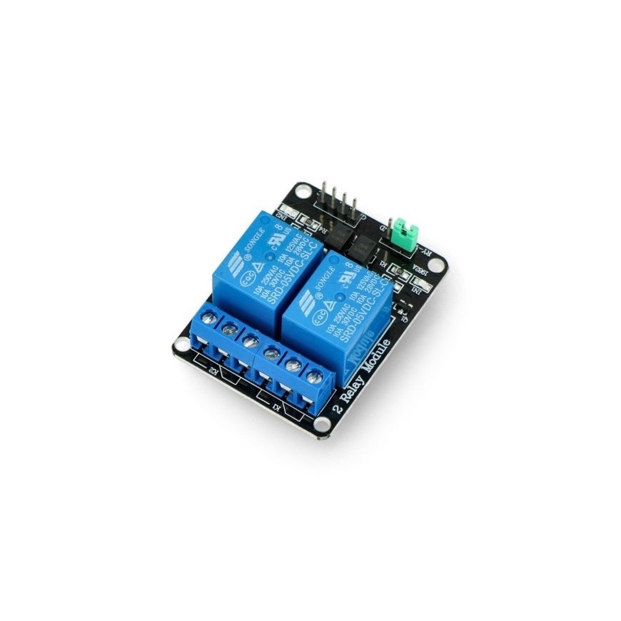 Iduino relay module 2 channels with optoisolation - 10A / 250VAC contacts - 5V