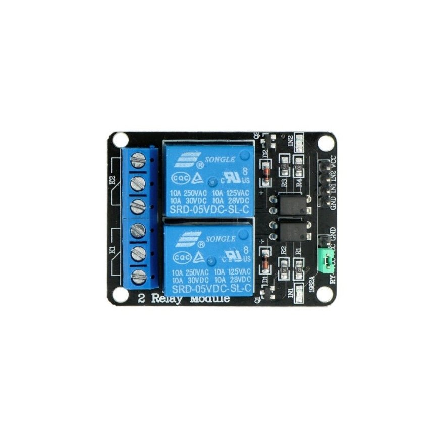 Модуль реле Iduino на 2 канала с оптоизоляцией - контакты 10A / 250VAC - 5V – 2