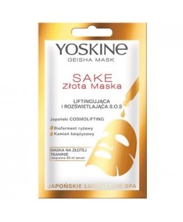 Yoskine Geisha Sake Gold Lifting Mask sheet face mask, 20 ml