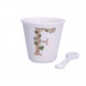 LA PORCELLANA BIANCA UNICO mug with spoon 75 ml, design F LA PORCELLANA BIANCA UNICO mug with spoon 75 ml, design F