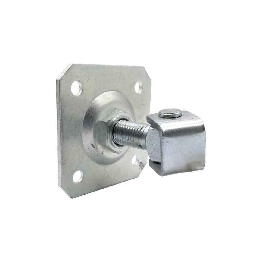 PSG 61.019 hinged plate 100x100x4mm - M20 thread (adjustable)