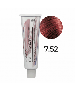 Montibello Cromatone Metallics, daudzfunkcionāla matu krāsa 60 ml - 7,52 M | Vidēja kastaņu pērļu krāsa baltiem matiem