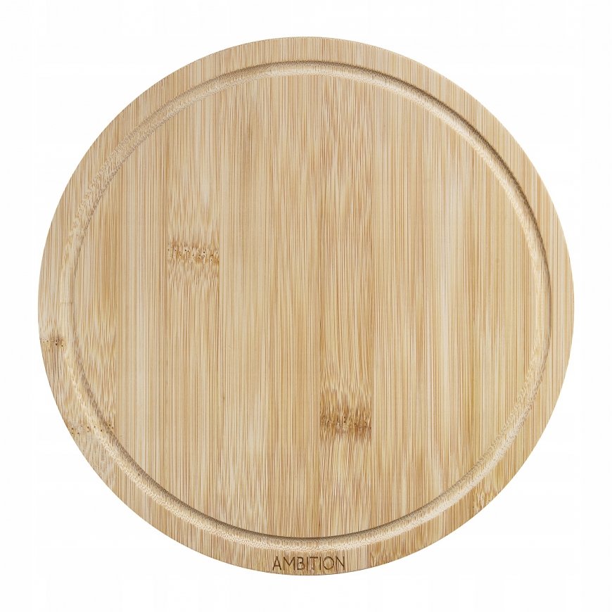 Dajar Paloma Bamboo Cutting Board 24 x 1.5 cm Round AMBITION