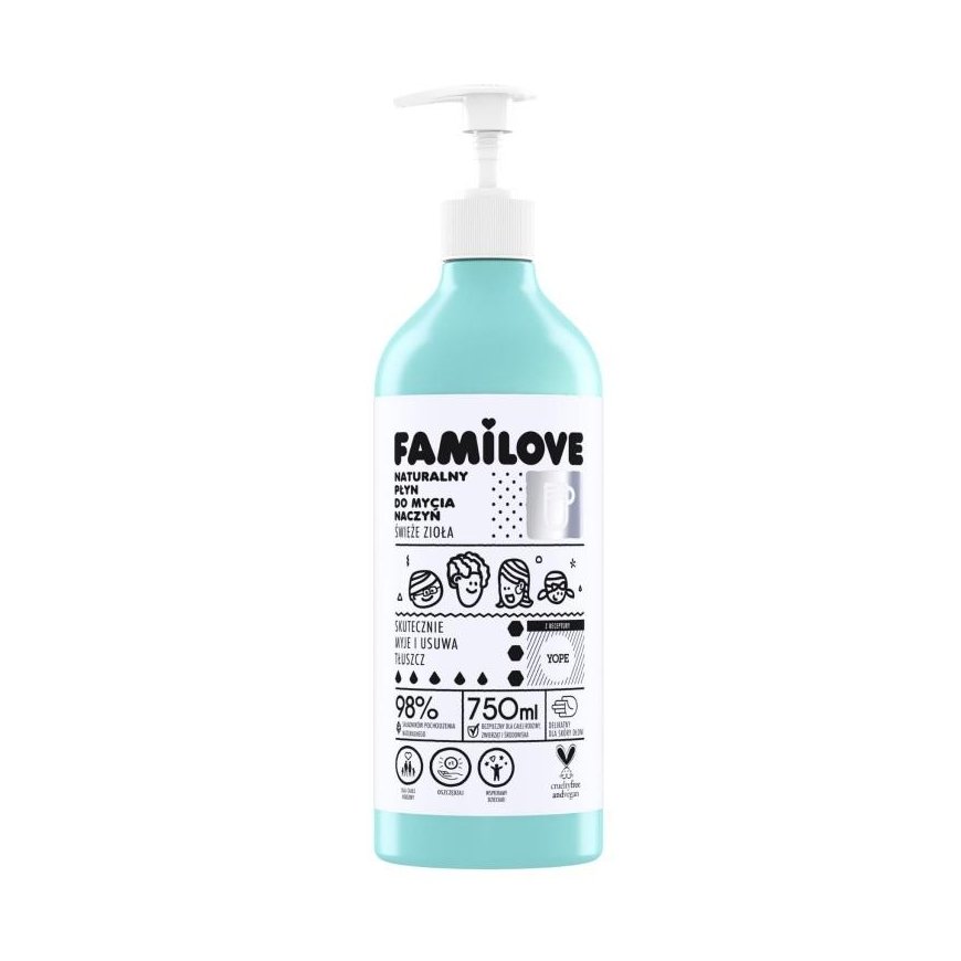 Yope Natural Dishwashing Liquid Familove 750ml