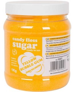 Gsg24 Krāsu cukurs cukura vate dzeltena dabīga cukura vates garša 1kg