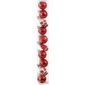 EDELMAN Safe Plastic Ball-Shaped Santa Claus Christmas Tree Ornaments 10 pcs Glitter
