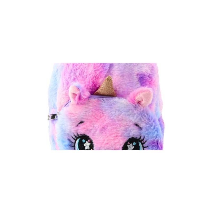 Lean Kids Plush Unicorn Backpack, Blue and Pink, 20 cm, 3L – 2