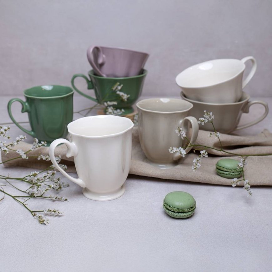 Diana puodelis su kojele, 380 ml, šalavijų spalvos AMBITION